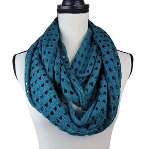 Green Infinity Scarf Sweater Knit 60x16‎ Fall Winter Lightweight Soft Minimalist